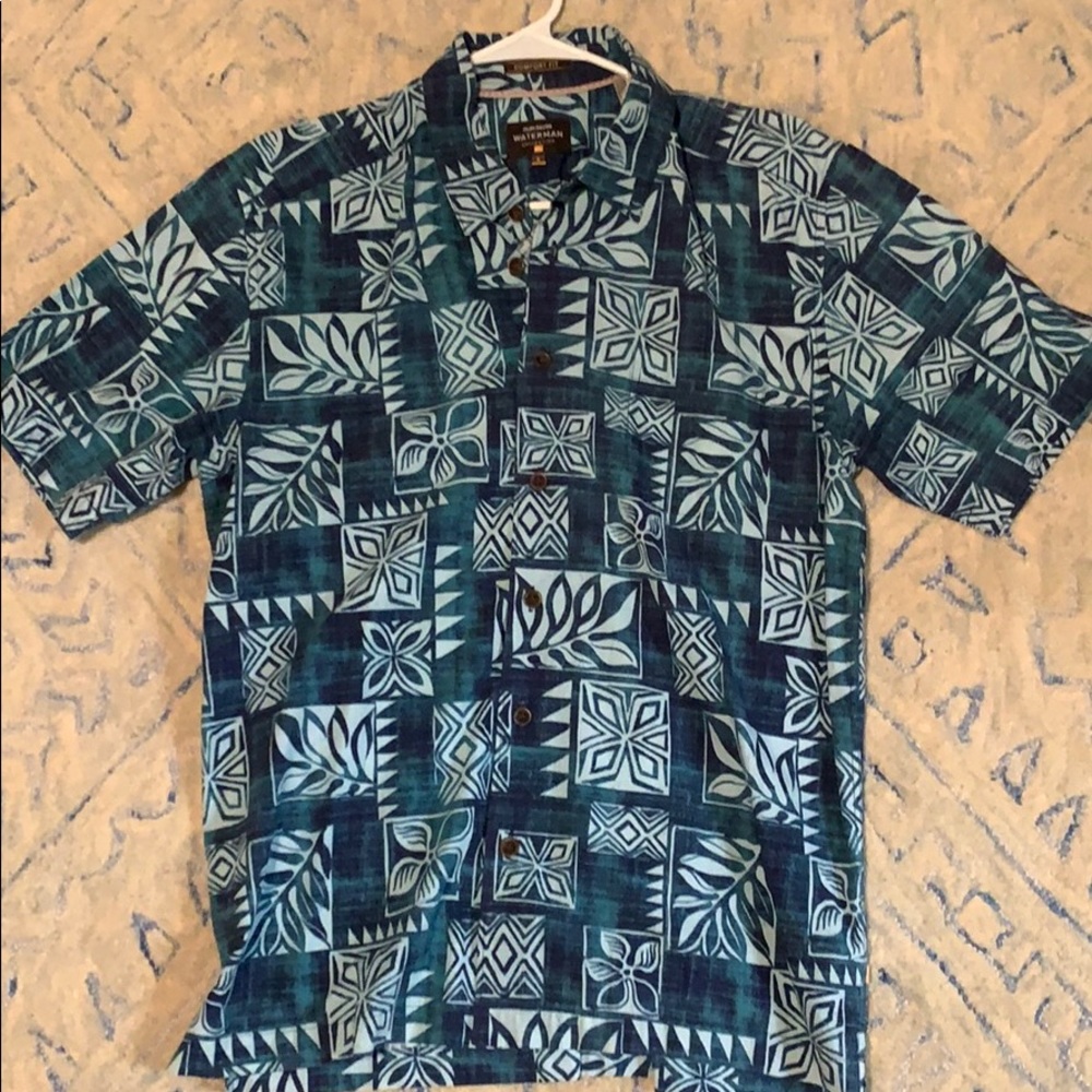 Quiksilver Waterman Hawaiian Aloha Shirt